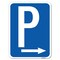 Signmission P Symbol With Right Arrow Heavy-Gauge Aluminum Rust Proof Parking Sign, 18" x 24", A-1824-23511 A-1824-23511 - alternate 1